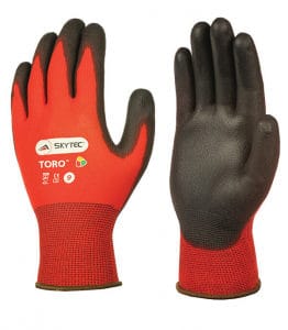 Colour Cut (1) Red P/U Gloves Size 9