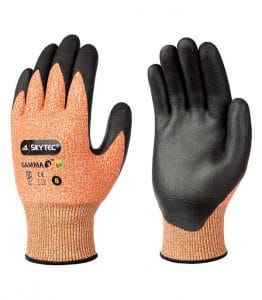 Colour Cut (3) Amber Nitrile Gloves Sz9