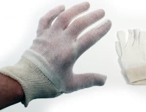 Cotton Stockinette Knitwrist Gloves (Liner / Ceiling Tile Glove)